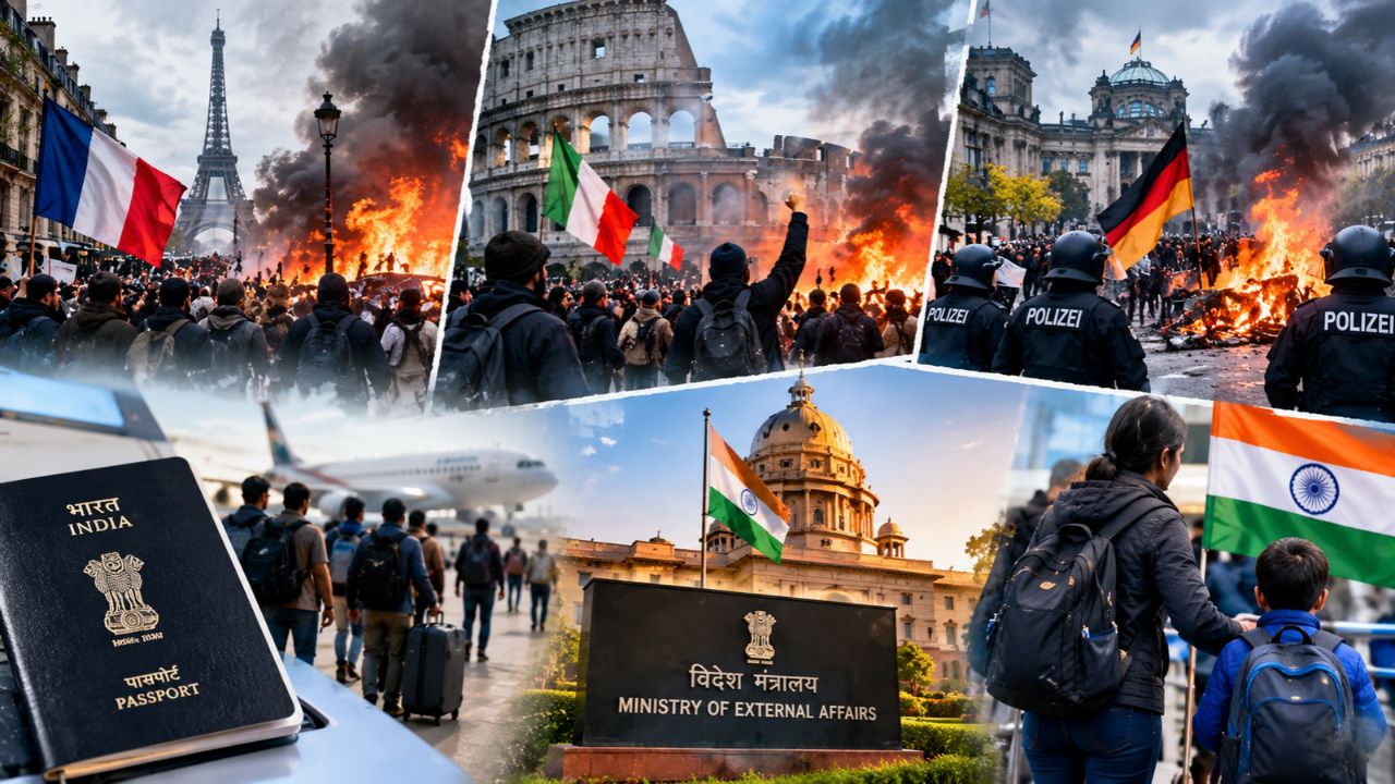 Europe Violence: हिंसा की आग में जल रहा यूरोप, जानिये ऐसे में भारत ने क्या जारी की एडवाइजरी