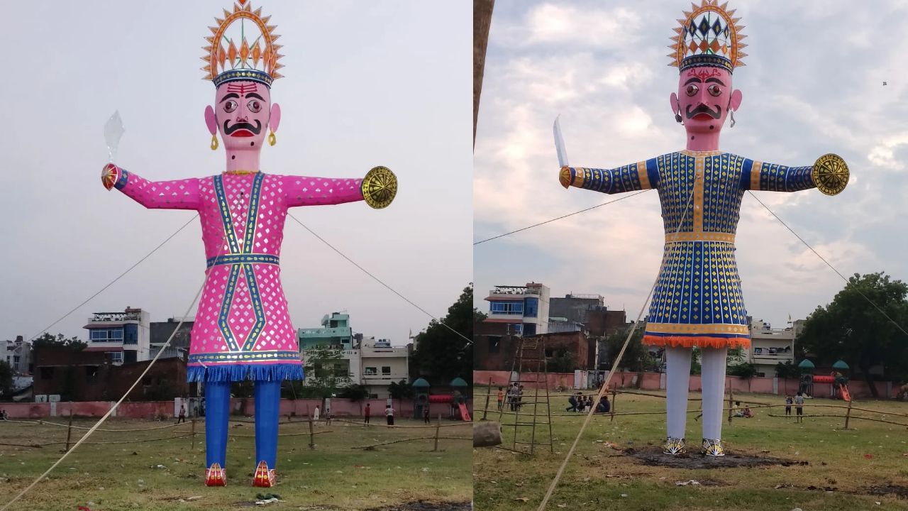 तीन पीढ़ियों से रावण बनाता आ रहा इकबाल का परिवार, 70 फीट के पुतले में दिखेगी कारीगरी; दशहरे की तैयारी तेज
