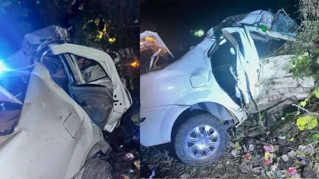 कुशीनगर में मेले से लौट रहे युवकों की कार पेड़ से टकराई, 4 की मौत; 3 जिंदगी-मौत से जूझ रहे