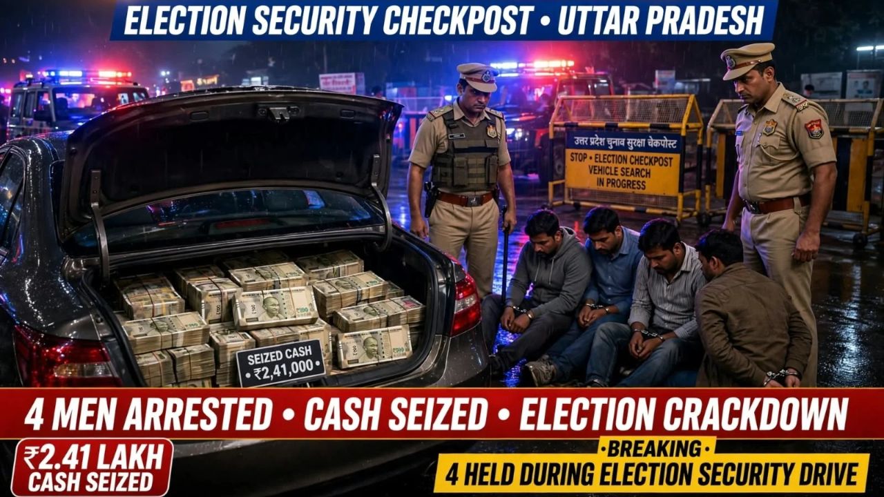 UP MLC Election: चुनाव के बीच पुलिस की बड़ी कार्रवाई, निर्दलीय प्रत्याशी के समर्थकों की गाड़ी से मिले 2.41 लाख रुपये; चार गिरफ्तार