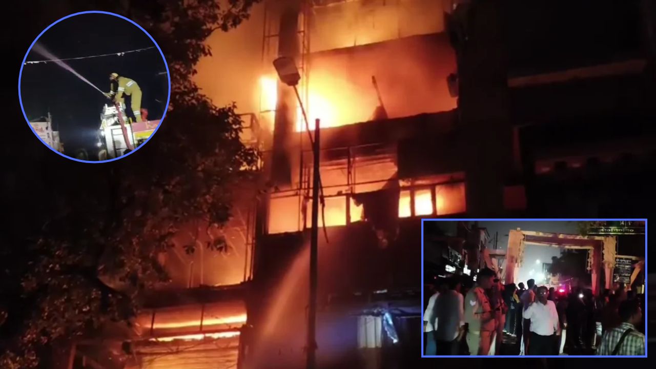 मैनपुरी अग्निकांड: रात के सन्नाटे में तीन बड़े शोरूम में लगी भयंकर आग, व्यापारियों में मचा कोहराम, जांच में जुटी पुलिस
