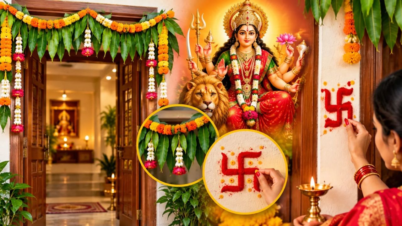 Navratri 2026: नवरात्रि में दरवाजे पर तोरण और स्वास्तिक बनाने की परंपरा क्यों निभाते हैं लोग, जानिए इसके पीछे की मान्यता