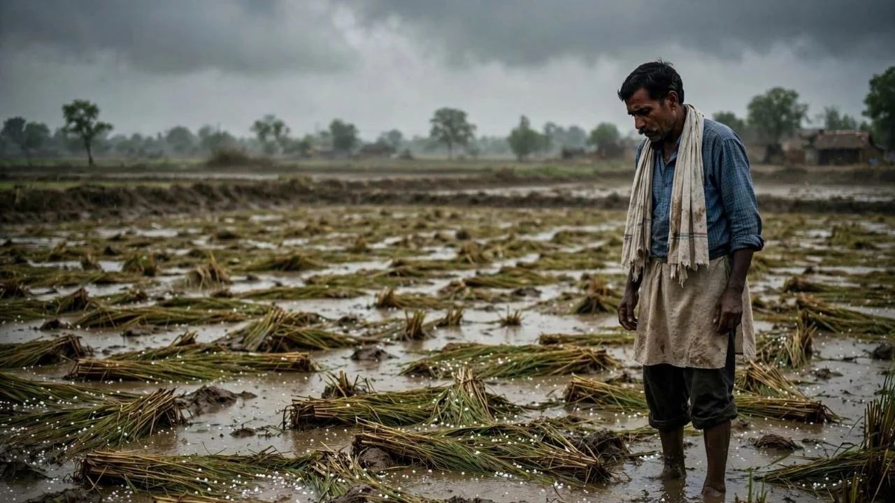 Sultanpur: बेमौसम बारिश और ओलावृष्टि ने बर्बाद की धान की फसल; किसानों की मेहनत पर फिरा पानी