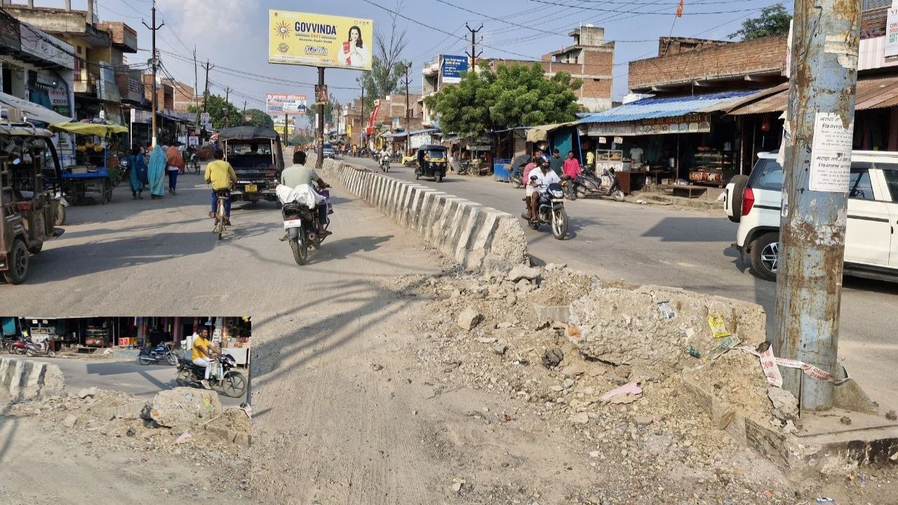 नवरात्रि में 4 दिन शेष, विंध्याचल में अंधेरे का साया! अटल चौक पर हाईमास्ट अधूरी, खराब पड़ीं स्ट्रीट लाइटें