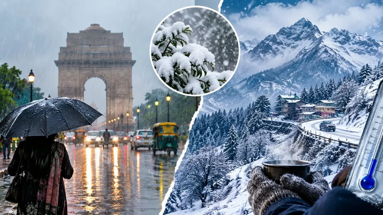 पहाड़ों पर बर्फबारी और मैदानों में बारिश का डबल अटैक! करवट ले रहा मौसम, दिल्ली-NCR से लेकर दक्षिण भारत तक अलर्ट