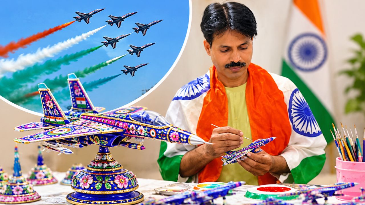 गुलाबी मीनाकारी के फाइटर प्लेन ने मचाई धूम, काशी के कारीगर की कला देख विदेशों से आने लगे ऑर्डर
