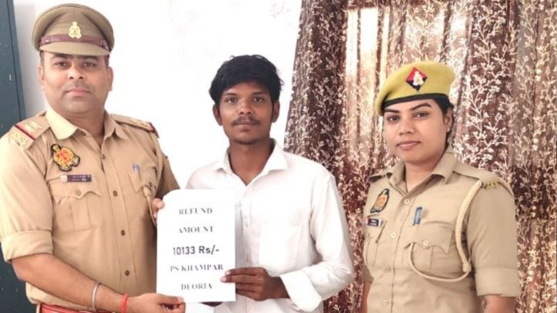 साइबर ठगी के बाद खाते में लौटे ₹10,133, देवरिया की खामपार पुलिस ने पीड़ित को दिलाई राहत