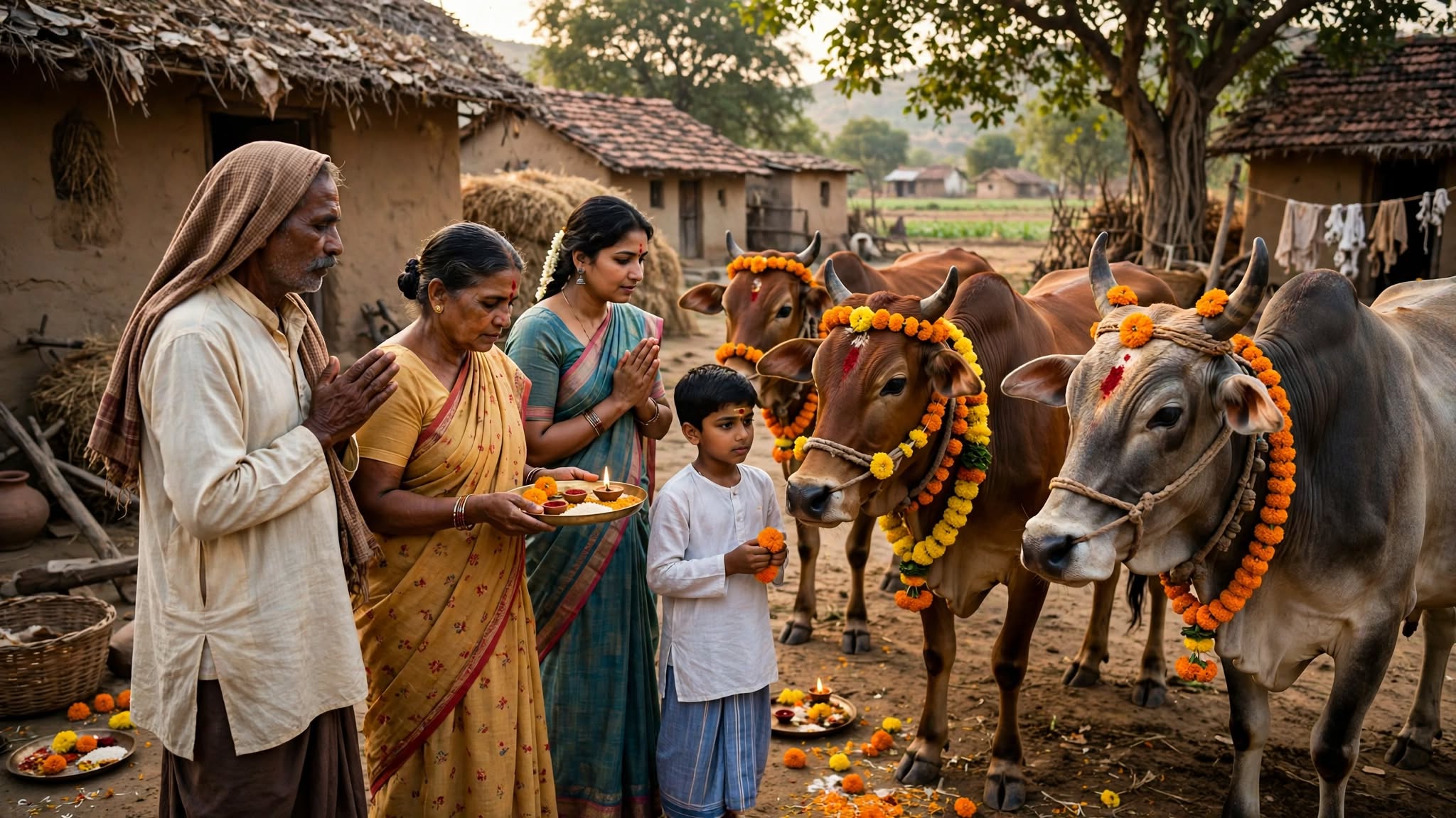 गोवर्धन पूजा में पशुओं को सजाने की परंपरा पर असर दिवाली के अगले दिन होने वाली गोवर्धन पूजा में कई ग्रामीण इलाकों में गाय-बैलों को सजाने, तिलक लगाने और उनकी पूजा करने की परंपरा रही है। लेकिन खेती में मशीनों का इस्तेमाल बढ़ने और पशुपालन कम होने से कुछ जगहों पर यह परंपरा प्रभावित हुई है। उत्तराखंड के पहाड़ी गांवों में भी पशुओं की संख्या घटने के कारण गोवर्धन पूजा से जुड़ी कुछ पुरानी रस्में कम होने की खबर सामने आई है।