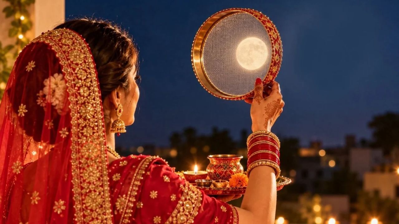 Karwa Chauth 2026: छलनी से चांद और पति का चेहरा क्यों देखती हैं महिलाएं? जानें इस रस्म के पीछे की असली वजह?