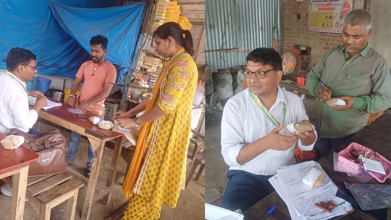 दीपावली से पहले खाद्य विभाग अलर्ट, भाटपाररानी में दुकानों पर छापेमारी