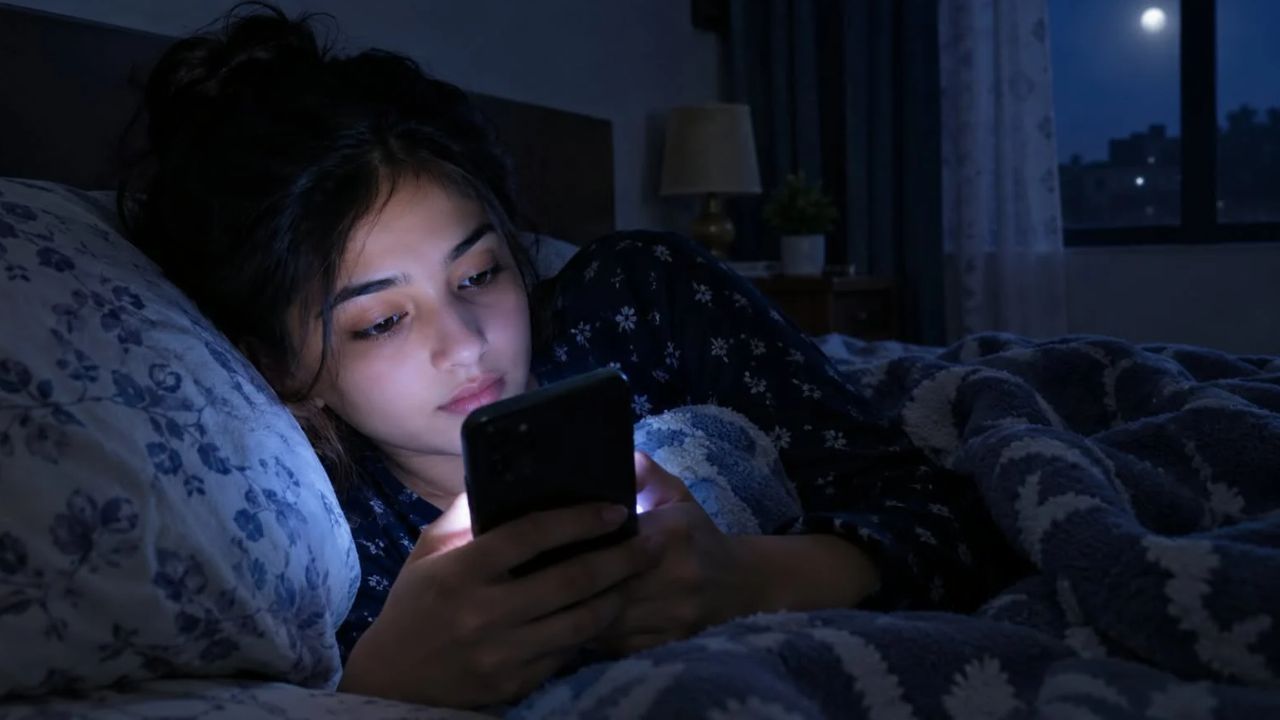 रात में फोन चलाने की लत पड़ रही है भारी, महिलाओं में बढ़ रही है PCOS की समस्या