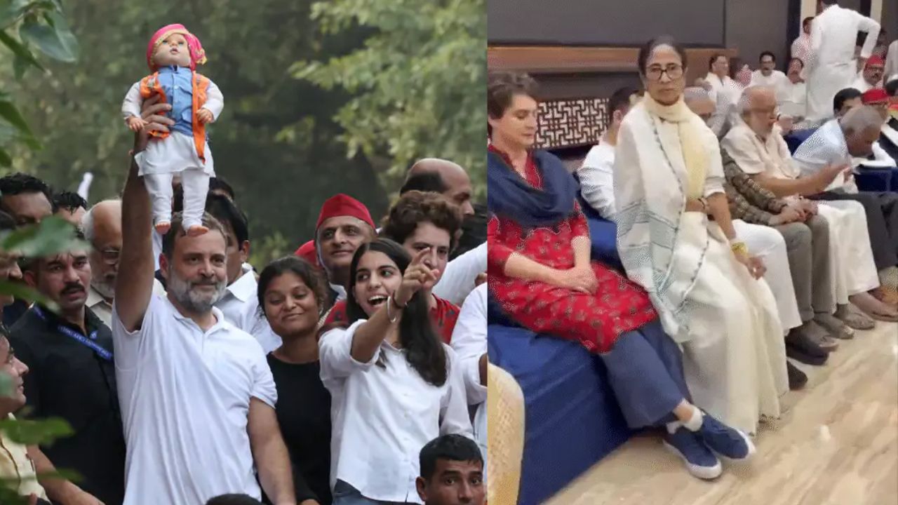 बाराखंभा से सुप्रीम कोर्ट तक इंडिया ब्लॉक ने किया मार्च, अखिलेश यादव के साथ राहुल गांधी, सोनिया ने किया कदमताल