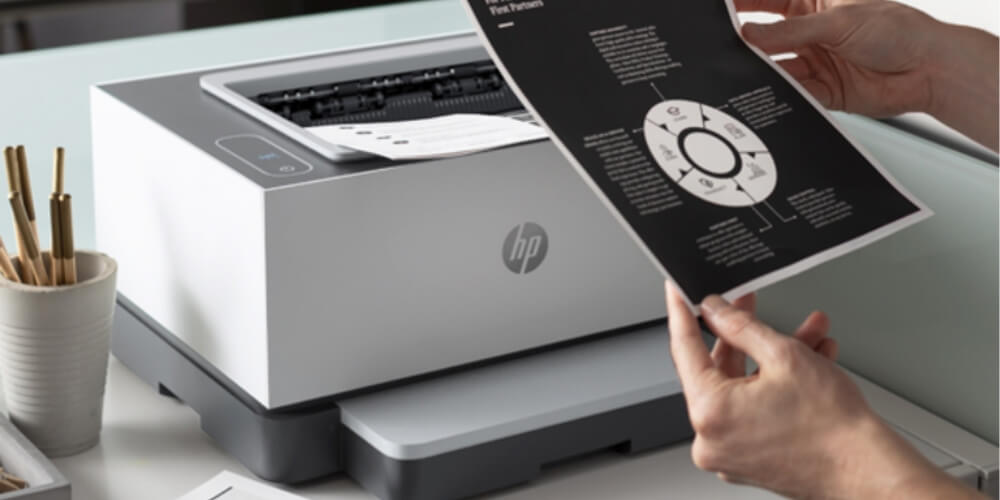 Hp Neverstop 1000w Wifi Laser Printer Unique Mess Free Reloading Save Upto 80 On Genuine Toner 5x Print Yield Hp Store India