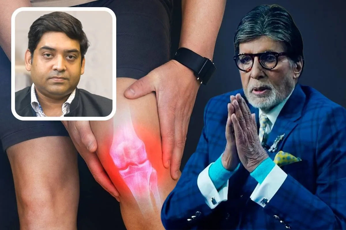 কেবিসি শ্যুটিংয়ে পড়ে গিয়ে অমিতাভ বচ্চনের হাঁটুতে চোট