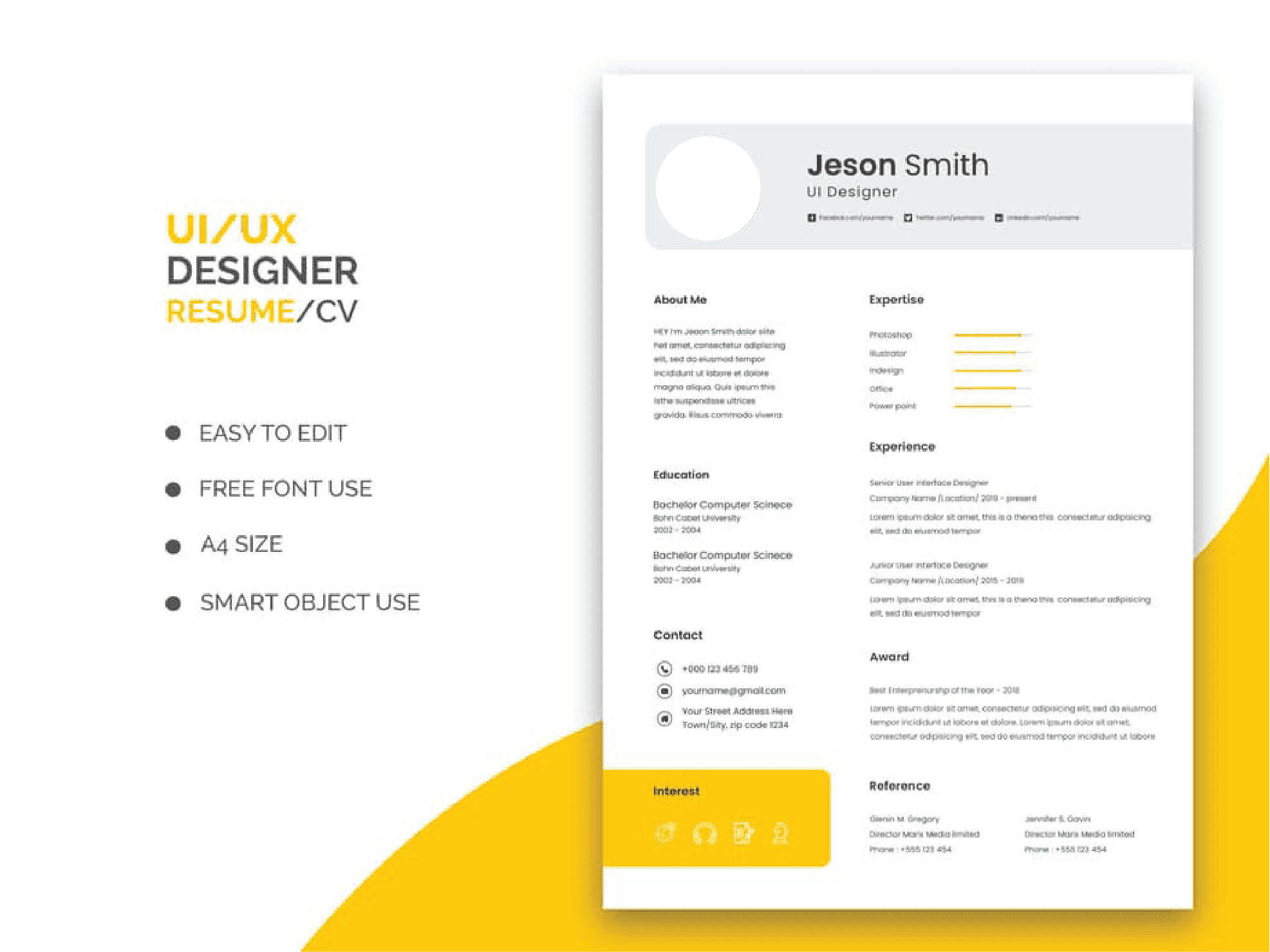 An effective resume has a clear section for experience, skills, contact and reference information. 