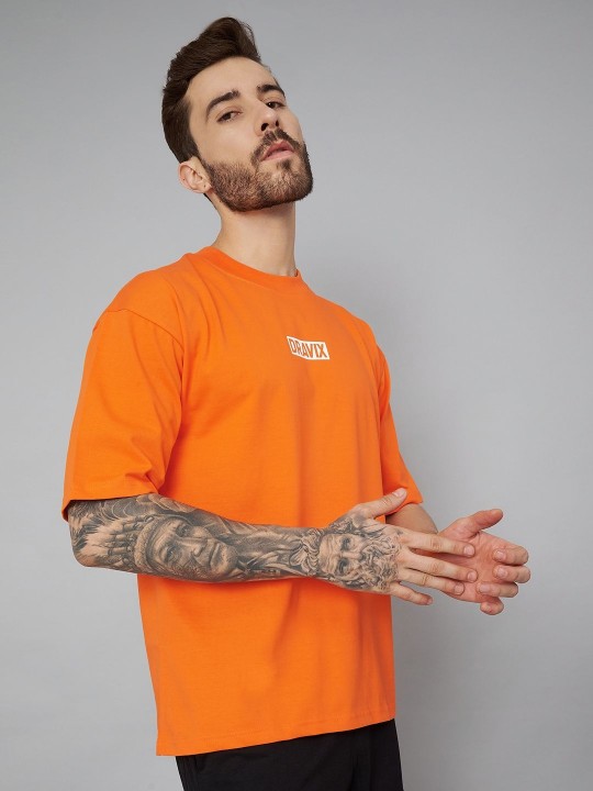 Men Typography Printed Round Neck T-shirt