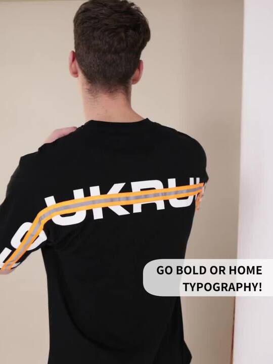 Typography Printed Pure Cotton T-shirt
