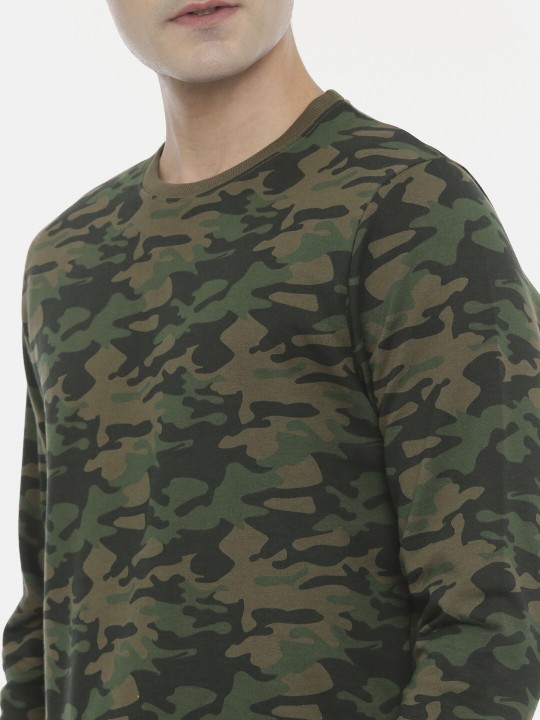 Men Camouflage Printed Sweatshirt