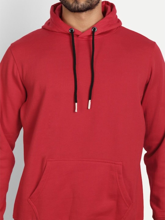 Hooded Pure Cotton Pullover Sweatshirt