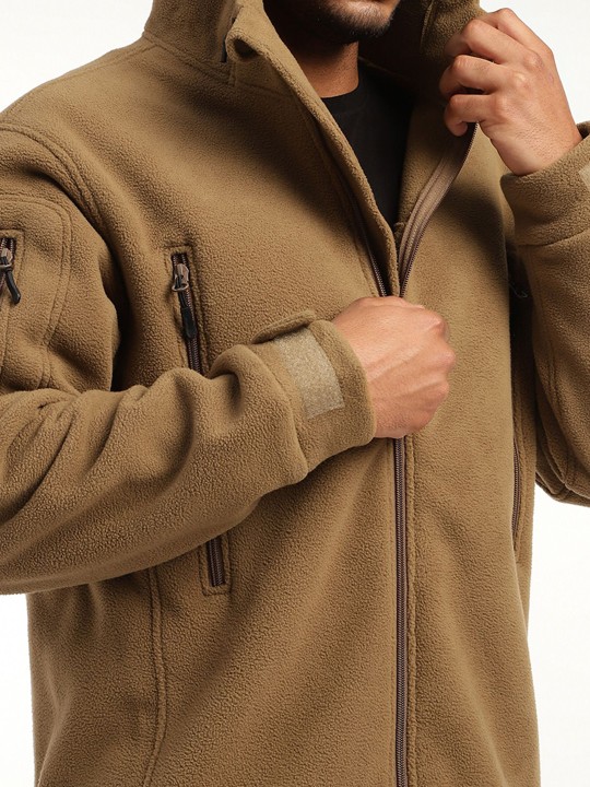 Men's 10 Zip Outpost Superbond Tactical Windproof Fleece Jacket