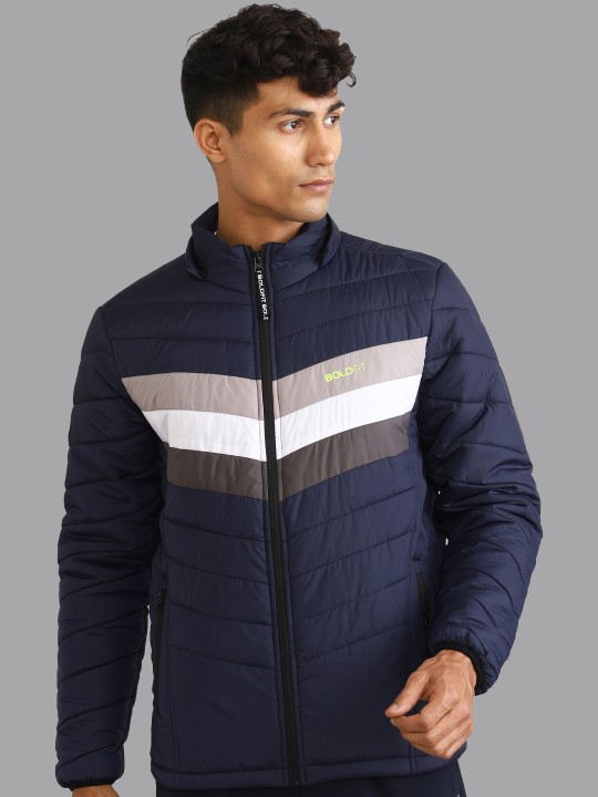 Colourblocked Outdoor Detachable Hooded Padded Jacket
