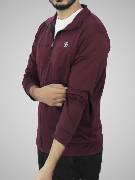 Mock Collar Long Sleeves Training or Gym Sporty Jacket