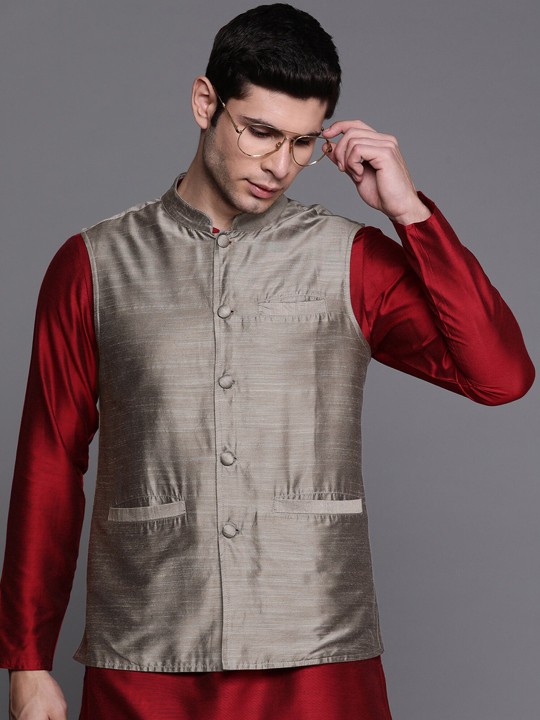 Satin Woven Nehru Jackets