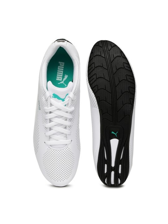 Unisex White Mercedes Drift Cat Sneakers
