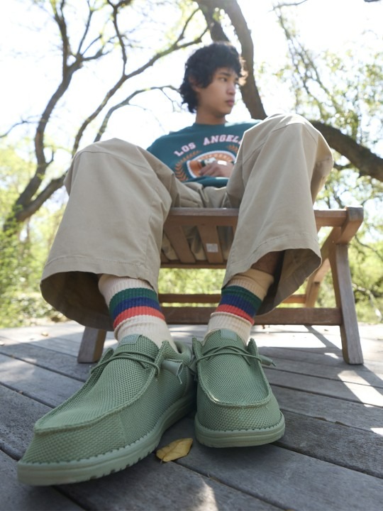 Men Wally Funk Mono Woven Design Slip-On Stretch-Lace Sneakers