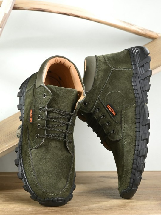Men Textured Suede Core