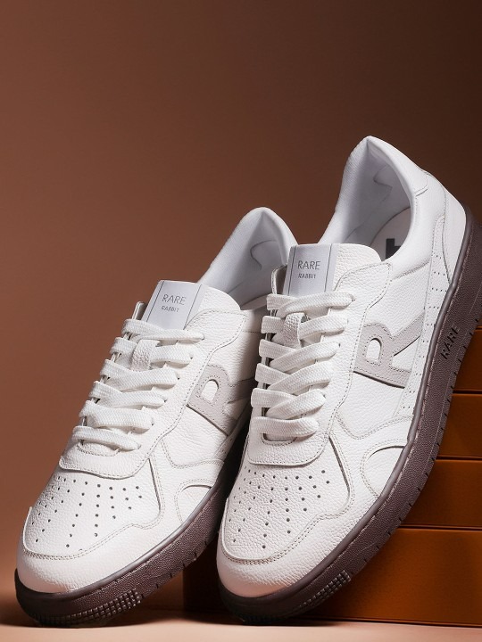 Men Leather Lace-Up Sneakers