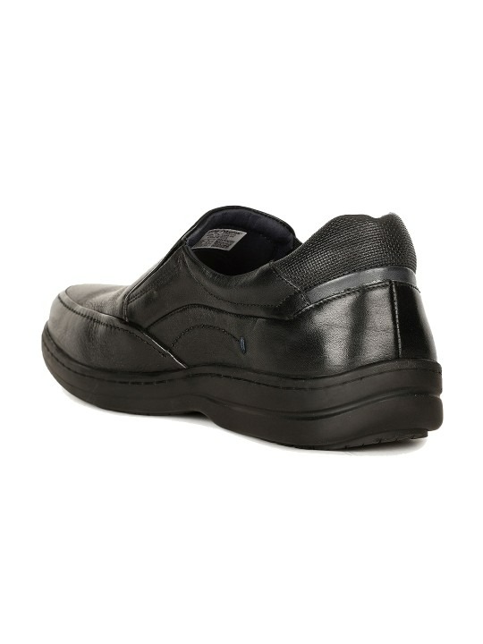 Men Textured Leather Formal Slip-On Shoes