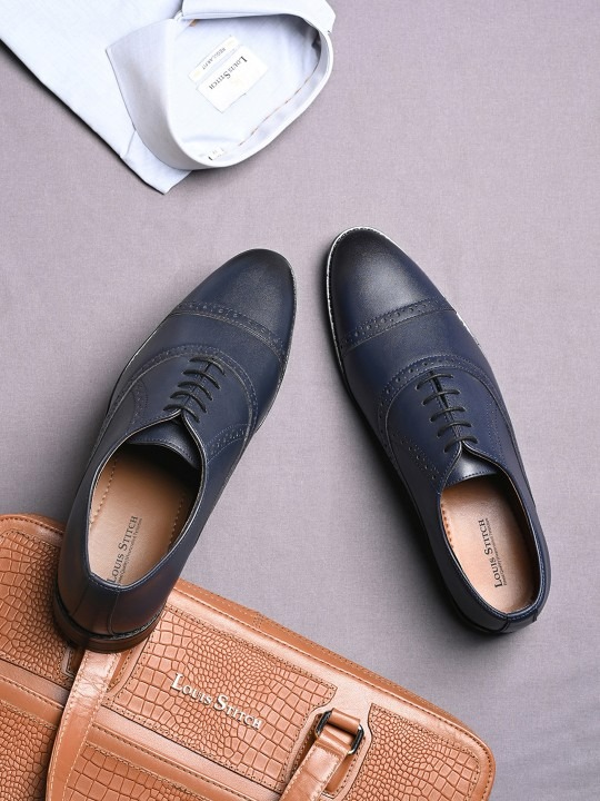 Men Textured Formal Lace Up Oxford Shoes
