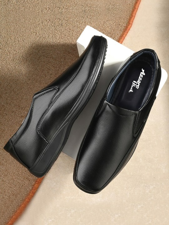 Men Solid Formal Slip On Shoes