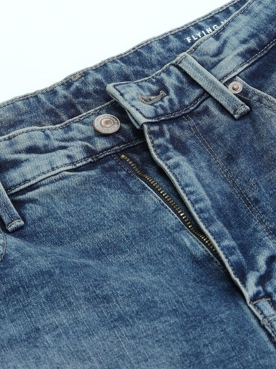 Men Cotton Classic Relaxed Fit Light Fade Jeans