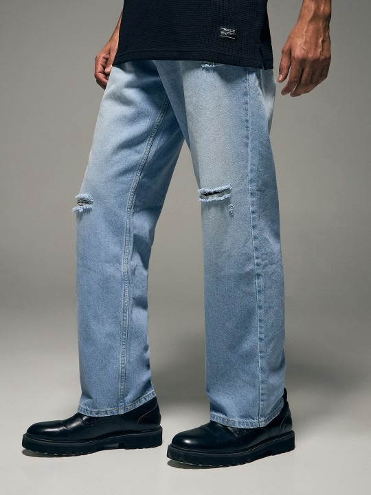 Men Cobain 90's Loose Fit Light Fade Stretchable Jeans