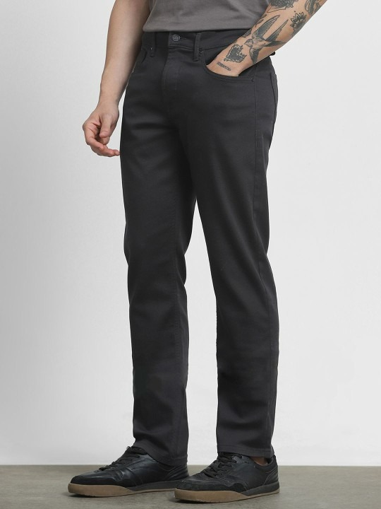 ss-25 Men Straight Fit Mid-Rise Clean Look Cotton Stretchable Jeans