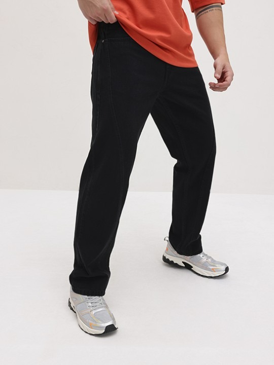 The Life Co. Men Mid-Rise Straight Fit Pure Cotton Jeans