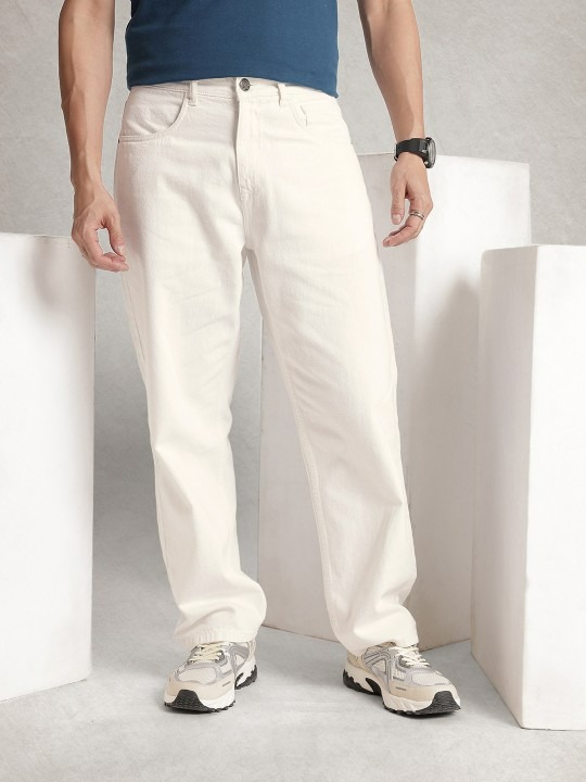 Men Pure Cotton Loose Fit Jeans