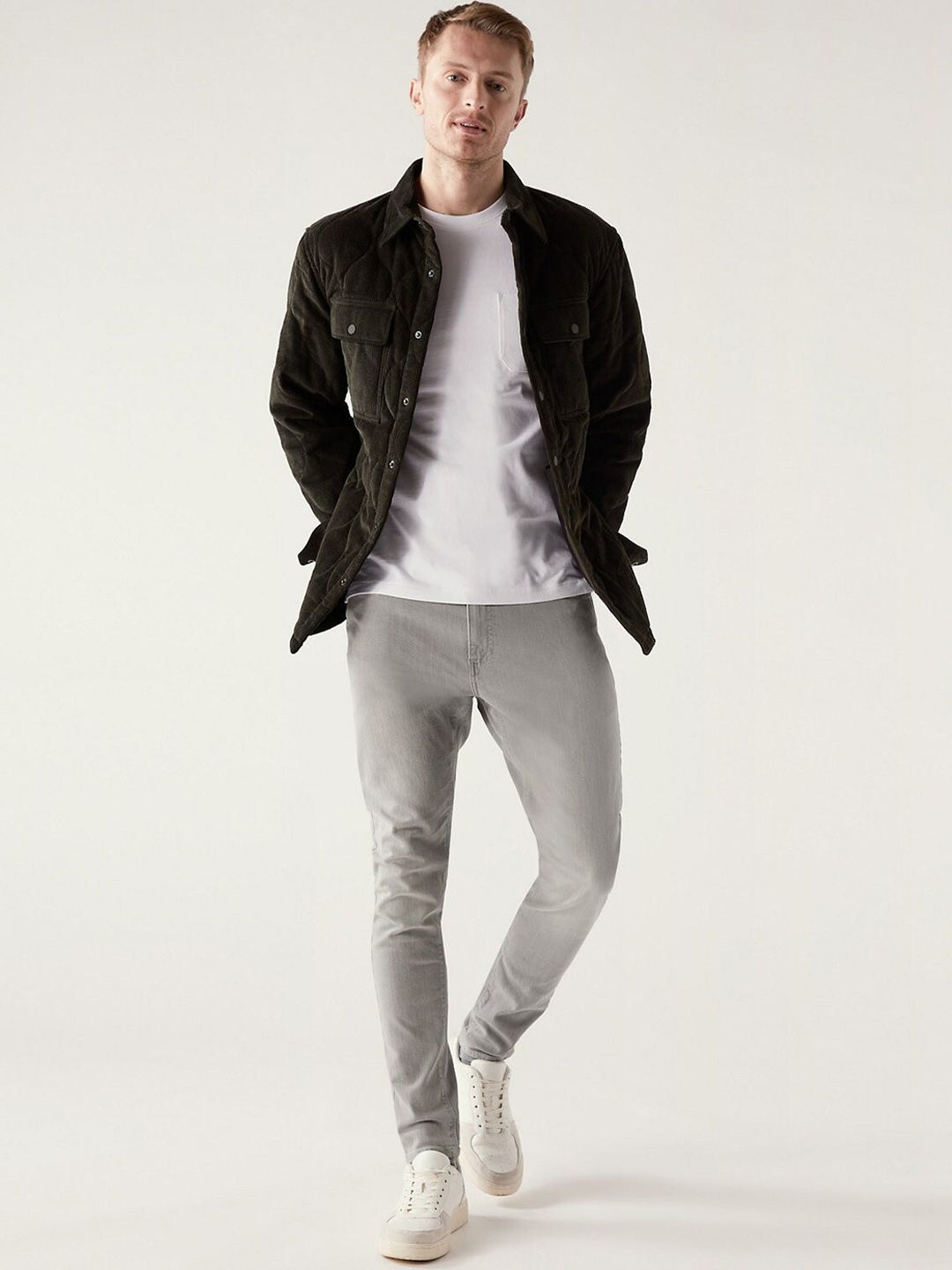 Men Skinny Fit Mid-Rise Jeans