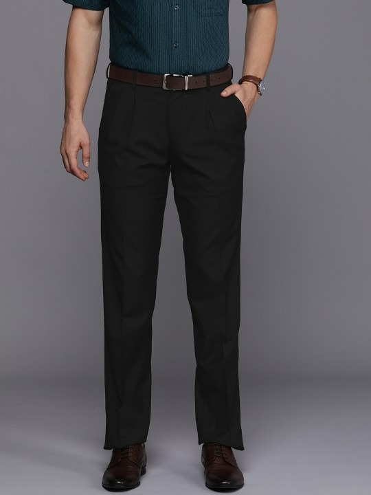 Men Solid Slim Fit Formal Trousers