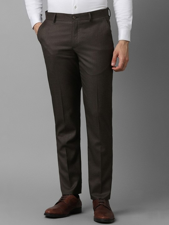 Men Mid Rise Slim Fit Formal Trouser
