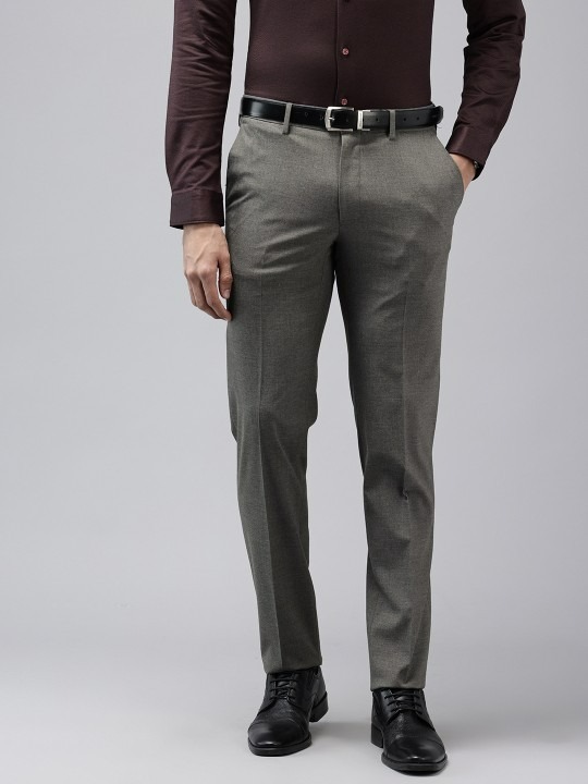 Men Slim Fit Trousers Formals