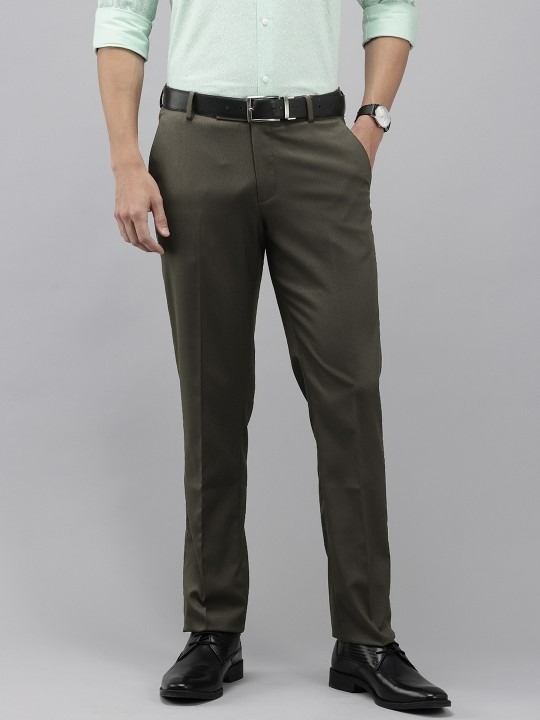 Men Hudson Textured Tailored Fit Formal Trousers