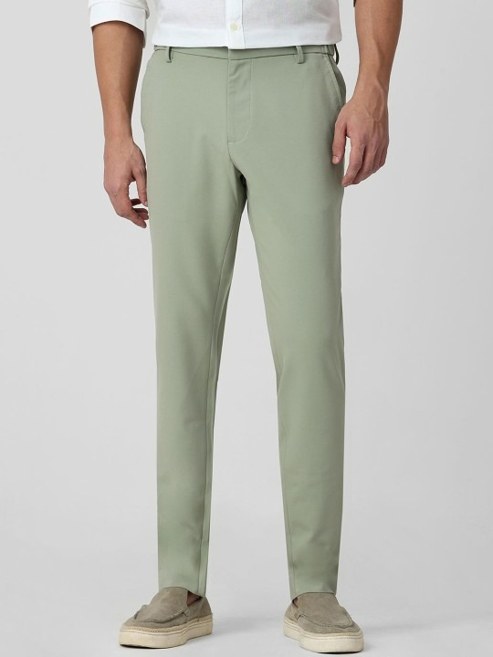 Men Mid-Rise Slim Fit Formal Trousers