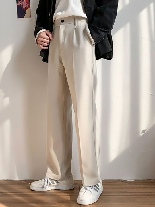 Men Easy Wash Mid-Rise Regular Trousers