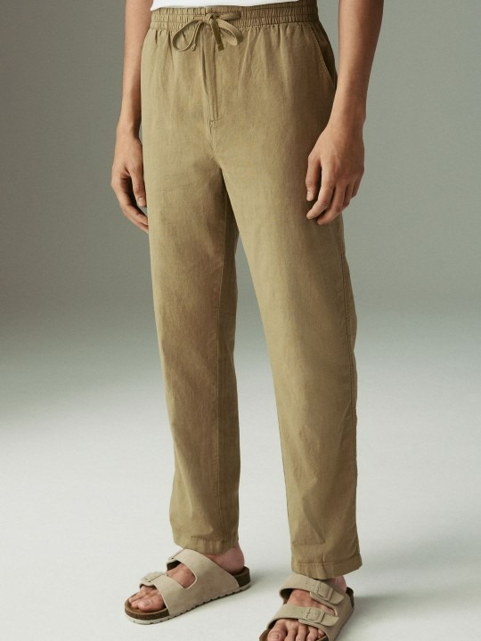 Men Linen-Cotton Trousers