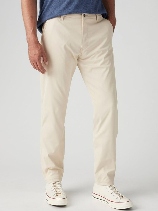 Men Slim Fit Mid-Rise Chinos Trousers