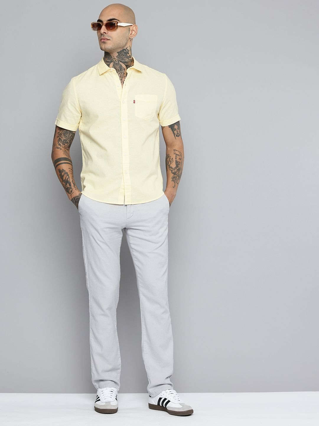 Redloop Men Slim Fit Chinos Trousers