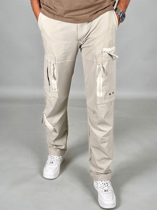 Men Mid-Rise Regular Fit Cargos Trouse